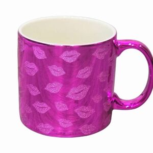 Be My Pink Metallic 3D Lip Print Mug
